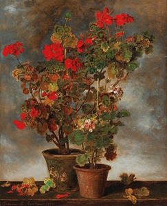 Geraniums [1884] by Johann Baptist Reiter [1813–1890]